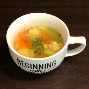 野菜たっぷり♡ふわふわ卵スープ